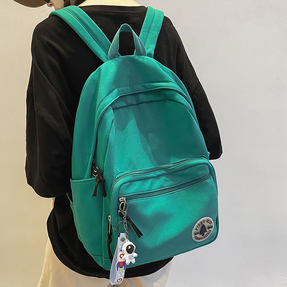 Lady Student Travel Bag Fashion Solid Color Female Laptop Teenage Backpack Cool Girl Cute College Bag Women Kawaii Book Backpack