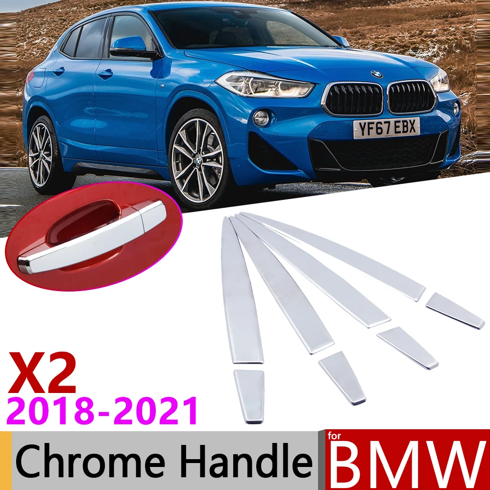 

for BMW X2 F39 2018~2021 Luxurious Chrome Exterior Door Handle Cover Car Accessories Stickers Trim Set of 4Door 2019 2020