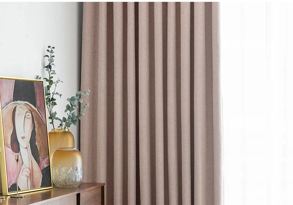 Moderne Verdunkelungsvorhänge aus 100 % Leinen für Wohnzimmer, Esszimmer, Schlafzimmer, Fenster, Tür, Sichtschutzjalousien, Vorhänge, individuell anpassbar – Detail 16