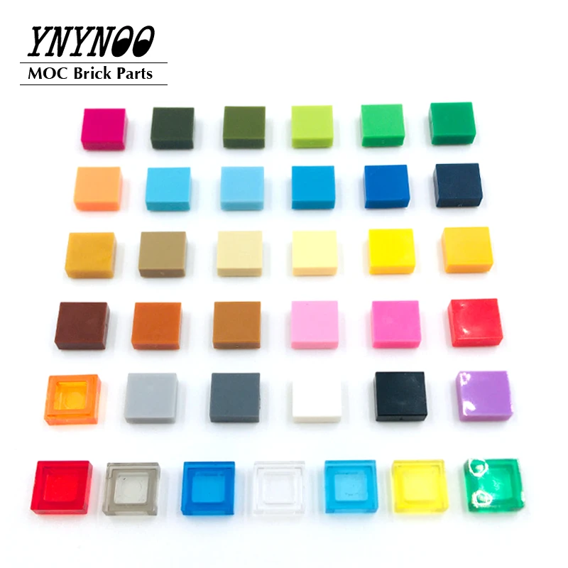 

660Pcs/lot Groove Tile 1x1 Building Blocks Bulk Brick 3070 MOC Particles DIY Toys Educational Mass Pack for Children LOGO Design