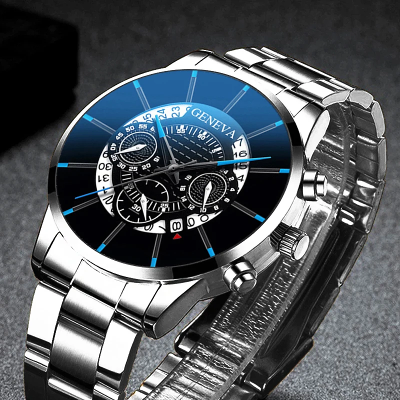 Luxury Men's Fashion Watches for Men Business Casual Calendar Date Clock Male Stainless Steel Quartz Wrist Watch reloj hombre