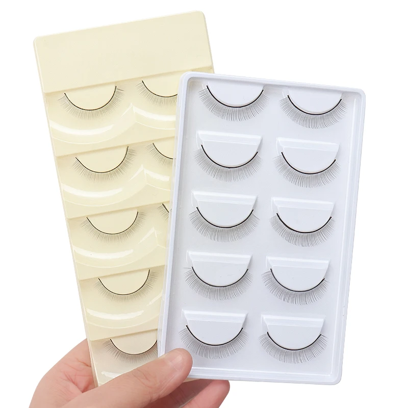 Practice False Eyelash HOT 50 pair Soft Natural Training Eyelashes For Beginners Teaching Lashes Extension Makeup Practice Tools