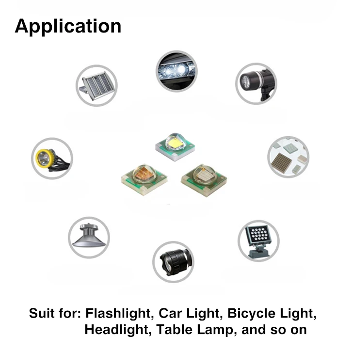 Chip de luz LED de alta potencia para linterna de coche, 10-50 piezas, 1W, 3W, 3535 LED, blanco, rojo, verde, azul