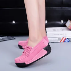 Women Flats Suede Women's Loafers Creepers Women Shoes Slip On Fringe Platform Shoes Women Casual Shoes Ladies Moccasins 56