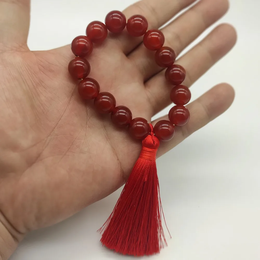 Anime Hu Tao Cosplay Bracelet Red Agate Beads Prop Jewelry Decor Jewellery Girl Gifts