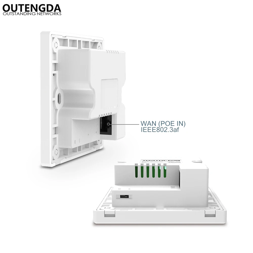 Enrutador Wifi de pared 802.11AC de 750Mbps, punto de acceso inalámbrico para interiores, alimentación por Ethernet(802.3af PoE in) con salida de datos LAN