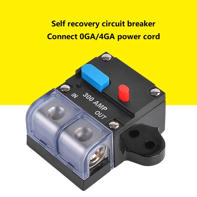 50A~300A Car Resettable Circuit Breaker Self-Recovery Fuse Manual Reset Button Circuit Breaker Fuse (Black)