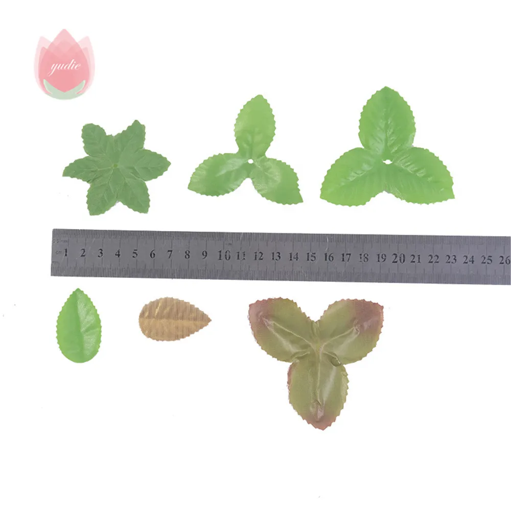 100Pcs Green Tree Leaves Artificial Leaves For Home Christmas tree Decoration Scrapbooking Craft Accessories DIY Wedding Decor