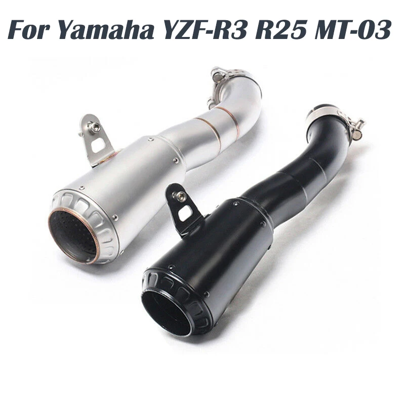 

Slip On For Yamaha YZF-R3 MT-03 R25 Motorcycle Full Exhaust System Exhaust Pipe Escape Mid Link Pipe Upgrade Accessories