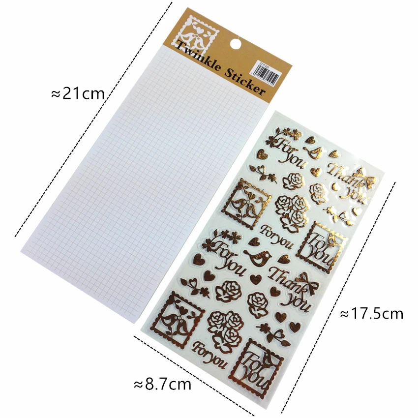 20packs/lot Fashion Gilding style twinkle sticker Kawaii cat flower letter sticker labels for diary decoration students DIY work