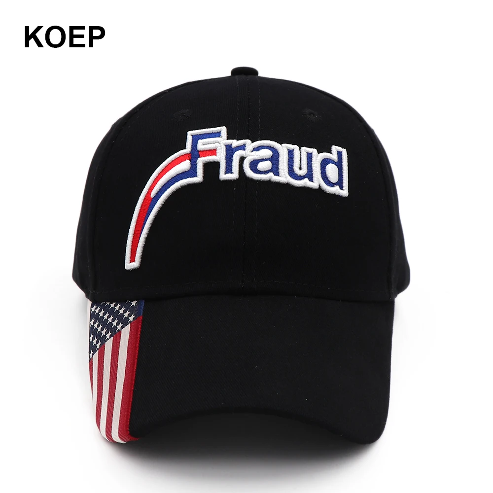 

New Donald Trump 2024 Cap USA Flag Baseball Caps 2020 WAS RIGGED FRAUD Hat 3D Embroidery Wholesale Drop Shipping Hats