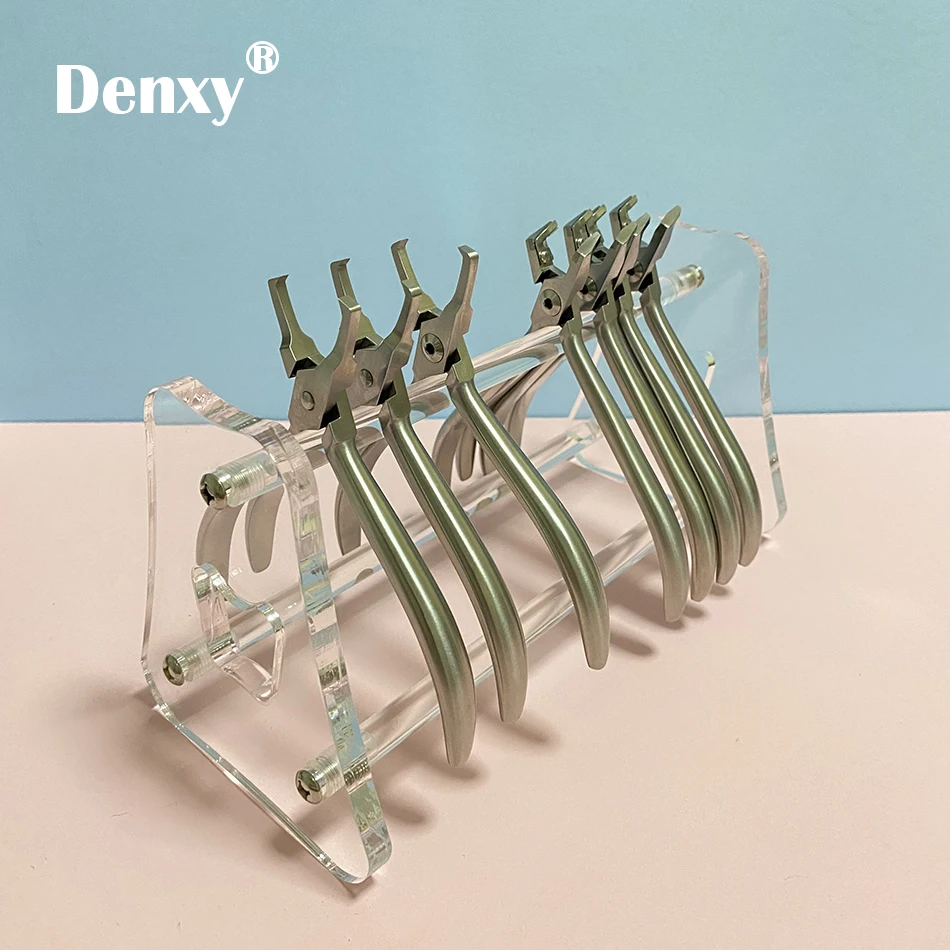 Denxy 1pc pinze dentali scaffale acrilico trasparente portautensili PliersShelf strumento pinze dentali Rack staffa ortodontica dentale