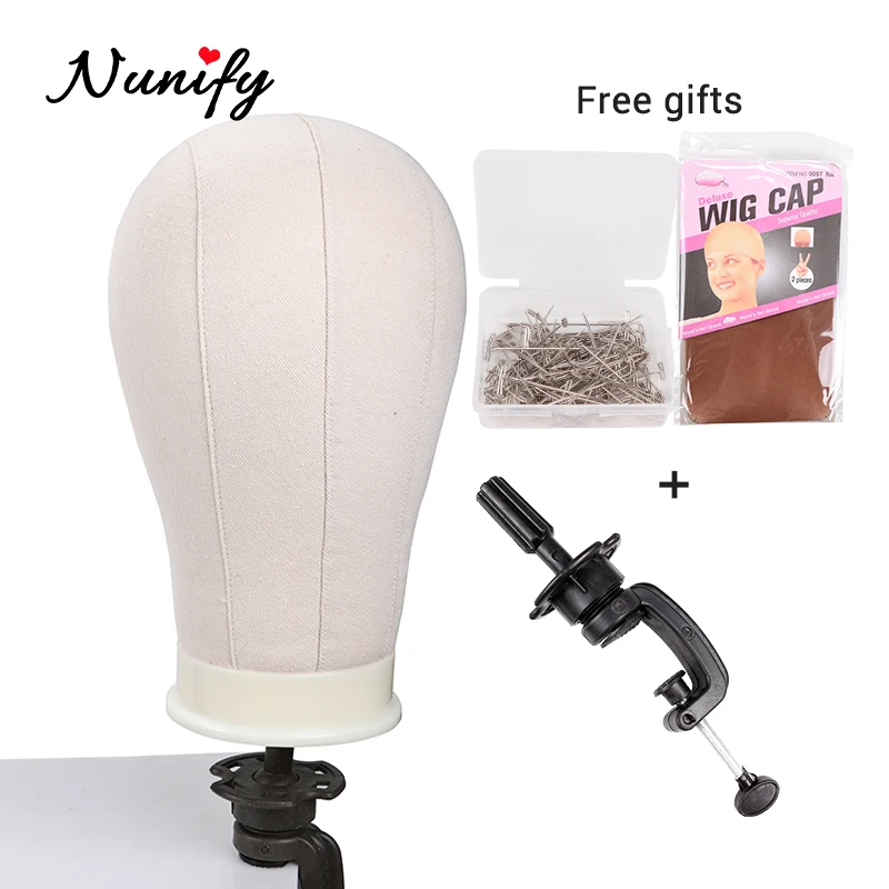 

Nunify 21" 22" 23" 24" 25" Mannequin Head For Wigs Head With Stand Wig Cap For Wig Making Kit Tools Holder Hair Net T Pins Comb