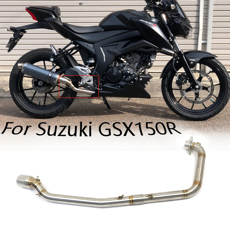 

51mm Motorcycle Exhaust stainless steel Slip On For Suzuki GSXS150 GSX150R GSXR150 Front Middle Pipe Round Muffler All Year