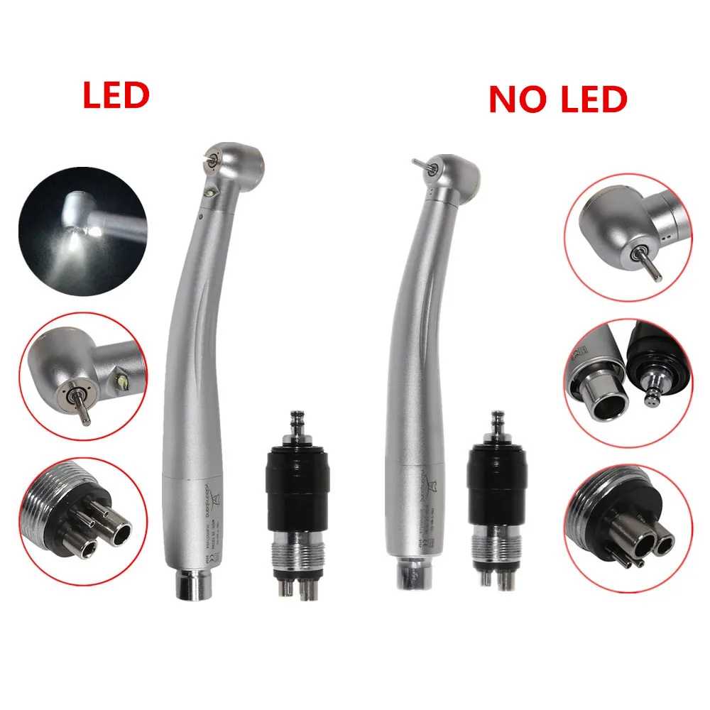 

Dental 4 Hole LED/NO LED Large Head With 4 Hole Coupler fit NSK Single High Speed Air Turbine YDNK Handpiece