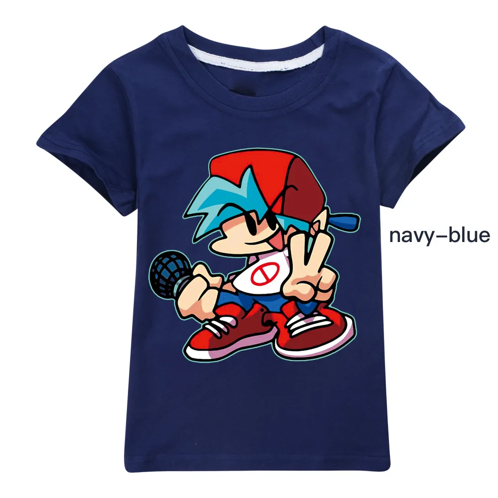 Children's Clothing Summer Friday Night Funkin Tops T shirts Kids Short Sleeve O-Neck Cotton Cartoon Costume Boys Girls T-Shirts