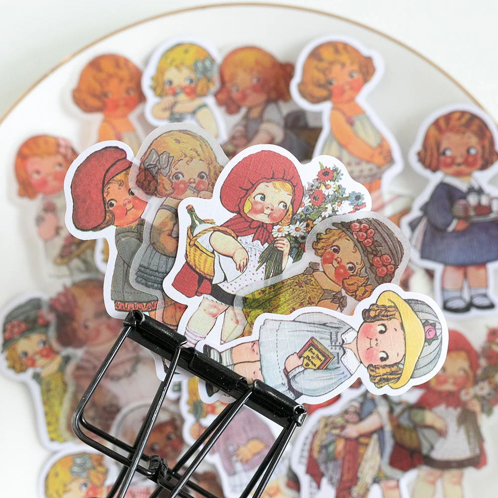 40pcs/1lot kawaii Stationery Stickers Tomato doll Diary Planner junk journal Decorative Scrapbooking DIY Craft Stickers