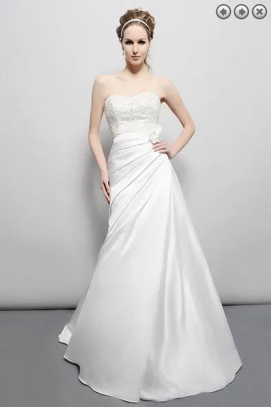 Tren electrico vintage 2021 neue designer brautkleid plus größe satin einfache maxi weiß lange perlen partei Bespoke Hochzeit Kleider