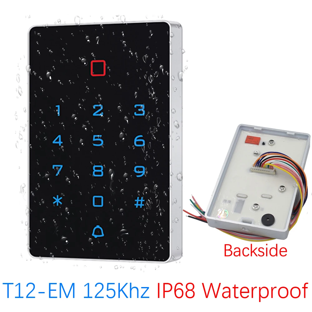 125 kHz 13,56 MHz RFID-Karte Smart Lock Türzugangskontrollsystem Standalone RFID Türtastatur Wasserdichter Zugangscontroller