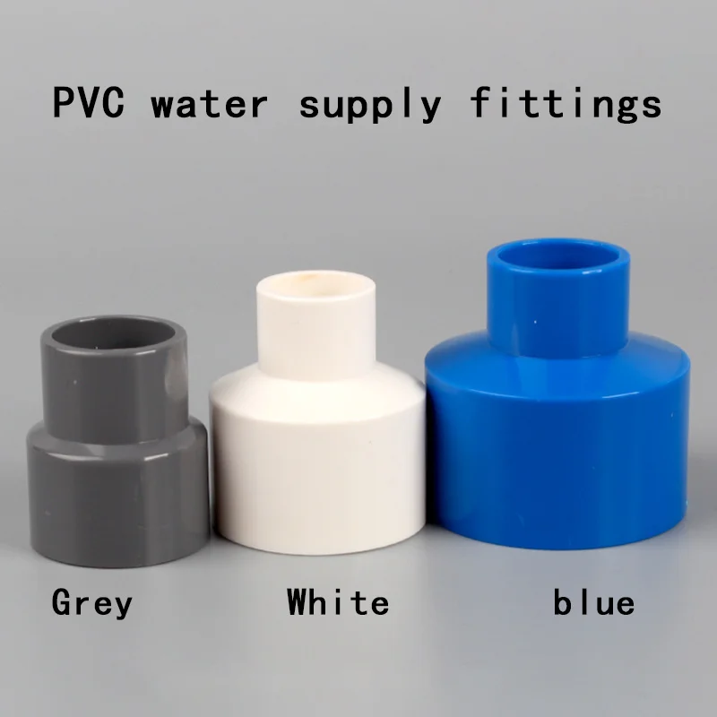 Reducer Joint PVC Water Supply Fittings Fitting Reducing Straight Connectors Garden Water Pipe Connector PVC Pipe Fittings 1 Pcs