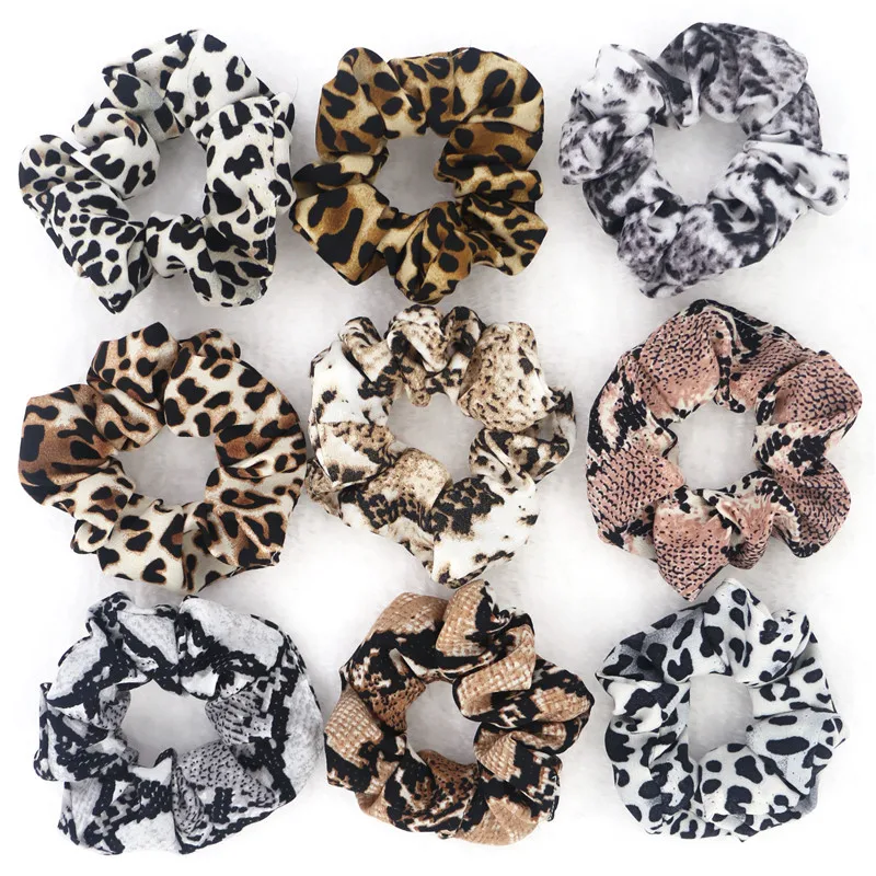 Fashion Colorful Leopard Print Headbands for Girl Women Hair Scrunchies Mature Hair Bands Girls Hair Accessories Ponytail Holder