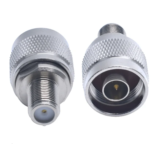 2 pces f para n macho plug & fêmea jack rf adaptador coaxial conector rápido deliverg