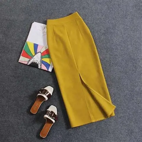 2024 summer new women's stretch slim temperament bag hip skirt ladies Knee-Length Casual Polyester Solid