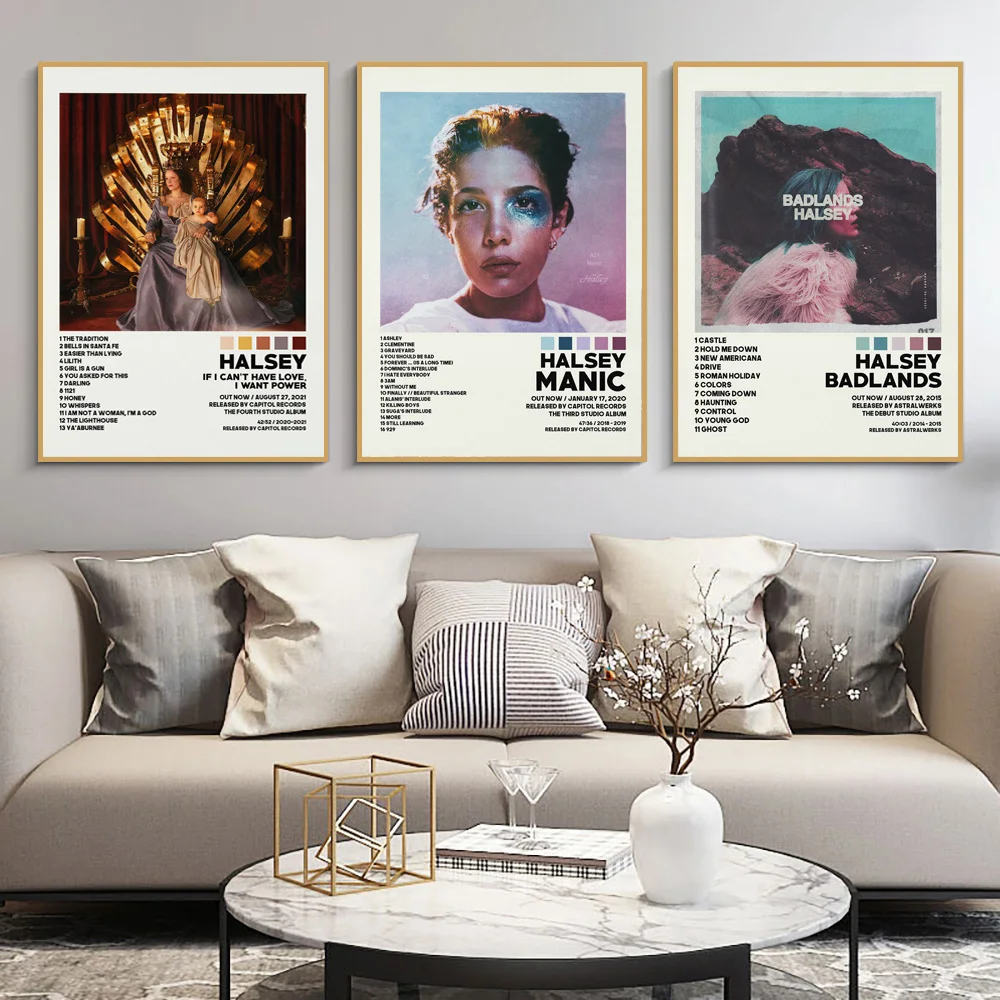 C142 Halsey If I Can't Have Love Manic Album Music Star Canvas Painting Poster Prints Wall Pictures Art Living Home Room Decor