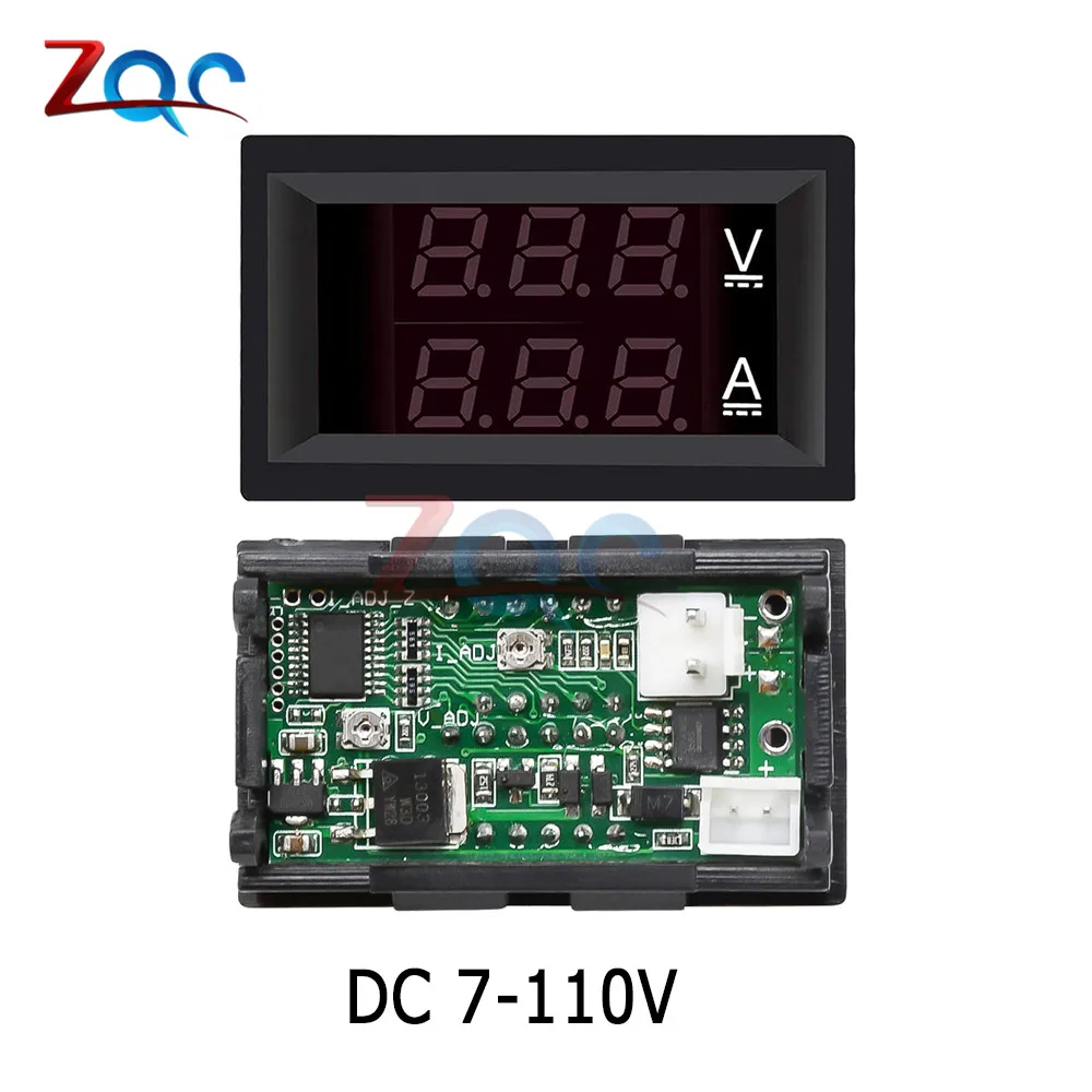 Mini 0.28 woltomierz z podwójnym wyświetlaczem LED amperomierz DC 0-100V / 7-110V 100A Panel wzmacniacza napięcie Volt miernik prądu z 100A 75mV