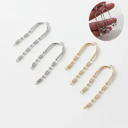 2PCS 15*45mm 14k Gold Plated Arch Pendant Diy Earrings Eardrop Supplies Jewelry Making Findings Hand Made Brass Accessories