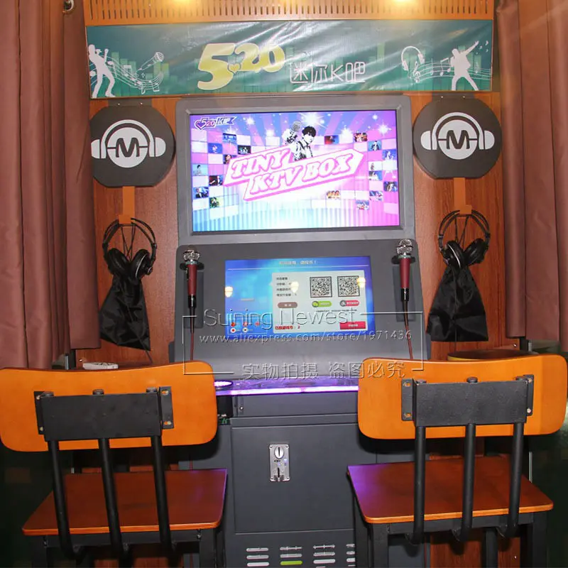 2 People Play Video Music Soundproof House Box Practice Song Singing Room Karaoke KTV Booth Amusement Arcade Machine