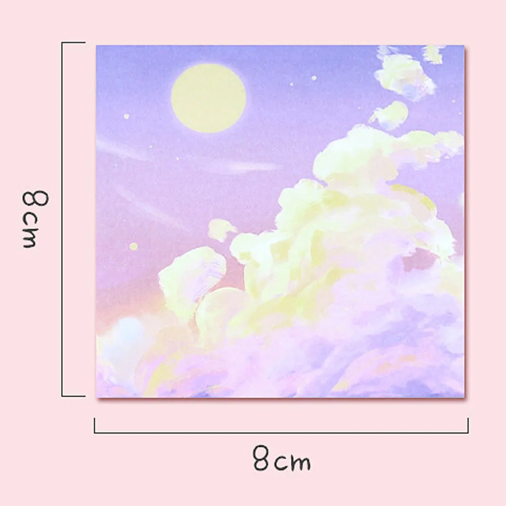 INS Styles 90sheets Creative Scenery Tour Self-Adhesive Sticky Notes Memo Pad Fresh Students Stationery Scrapbooking DIY Notepad