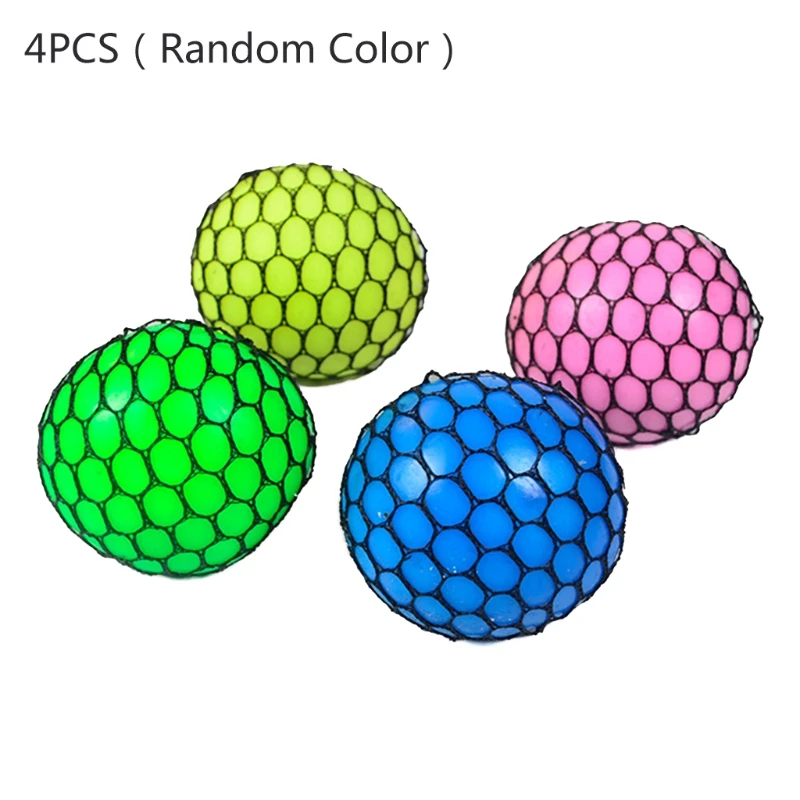 

Stress Relief Balls Mesh Balls Squeeze Grape Balls with Net Random Colors for Children and Adults