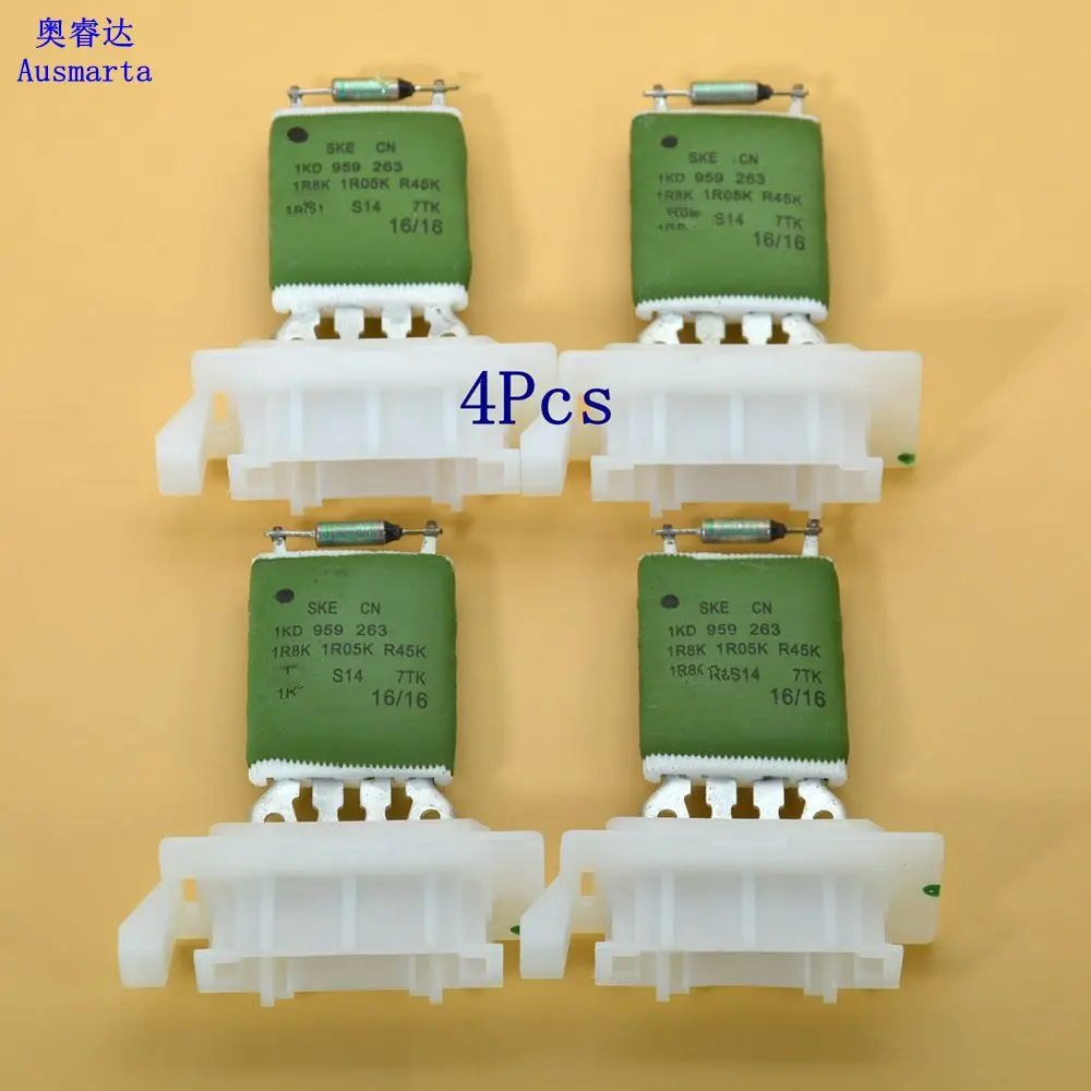 1-4 Pcs NEW Heater Blower Motor Resistor For Eos Golf  Passat  A3 Seat 1KD959263 1KD 959 263