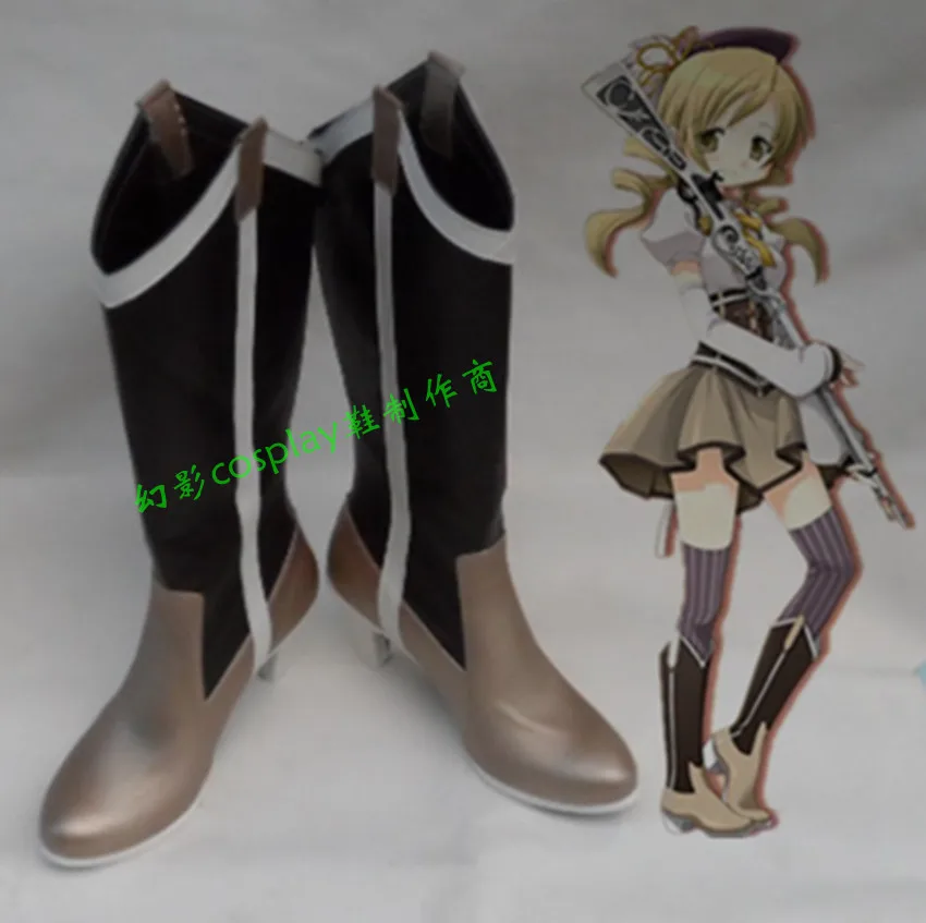 

Puella Magi Madoka Magica Mami Tomoe Magical Girl Ver. Cosplay Shoes Heeled Boots H016