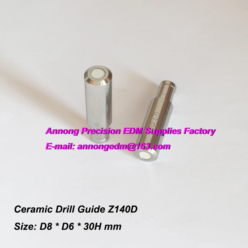 0.10mm Ceramic Drill Guide Z140D D8xD6x30Hmm EDM Ceramic Pipe Guide Compatible with OSAKA CHARMILLES HD8 HD30 CASTEK EDMAS