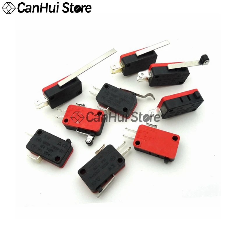 5 sztuk KW7 5A250V KW7-0-1-1I-2-3-5-9 mikroprzełącznik V-151/152/153/154/155/156-1C25/2C25/3C25 chwilowy mikro wyłącznik krańcowy