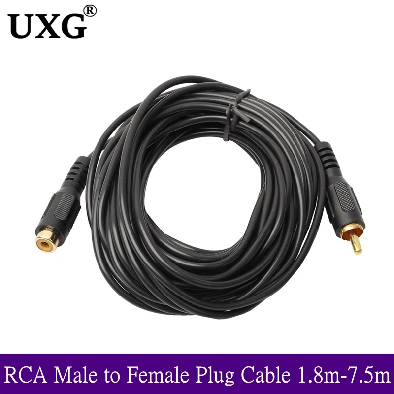 RCA Male to Single RCA Female Single Phono RCA Audio Composite Extension Cables Cord Wire Line for DVD Players TV