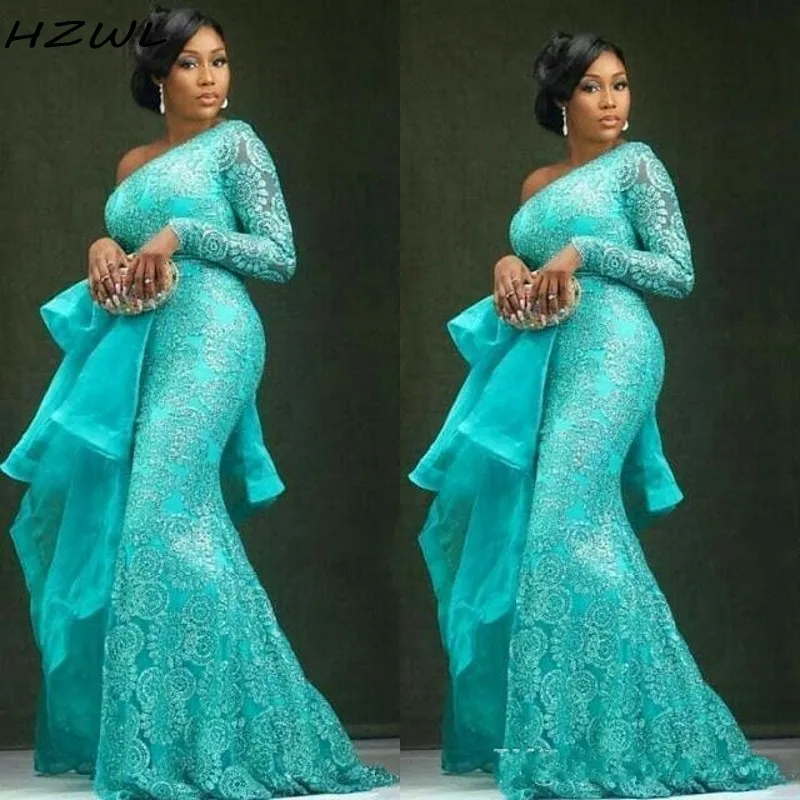 Aso Ebi-Robes de soirée en dentelle pour femmes, Peplum, Sirène One Initiated, Robes de Rh, Africain, Dubaï, ix, Tout achat