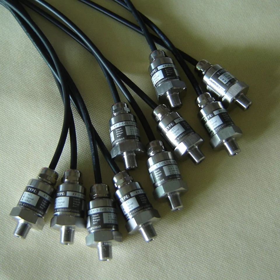 Stainless Steel Lead Type 4-20mA Pressure Sensor 0-2MPa Pressure Transmitter Range 20Bar