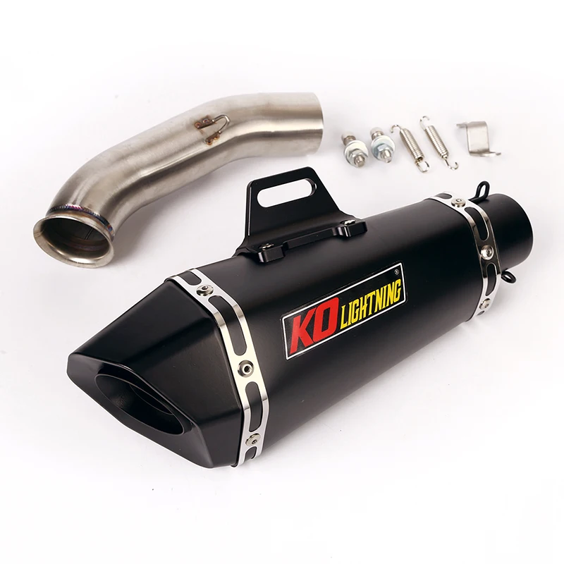 Motorcycle Exhaust 51mm Muffler Escape with DB Killer Silencer Mid Link Pipe Connector for KTM Duke 125 250 RC 390 2017-2020