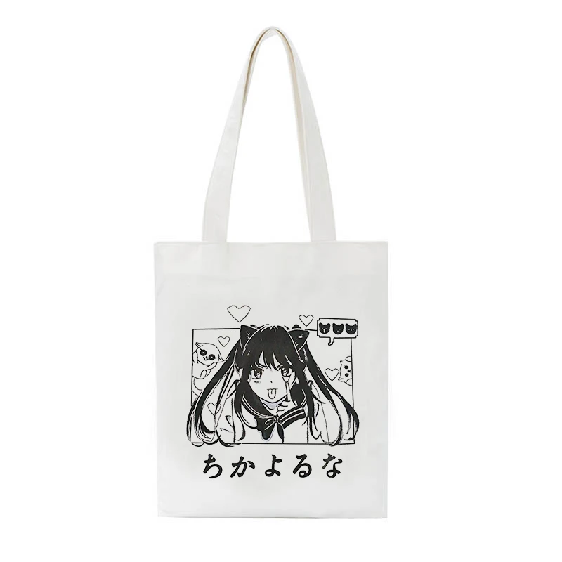 Japanese Anime kawaii y2k canvas bag cute women bag cartoon Ulzzang large capacity Harajuku shoulder bags ins women shopper bags