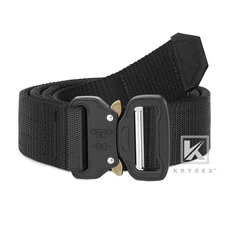 KRYDEX 1.5” Rigger’s Duty Belt M Size Stiffened 2-Ply Quick Release Nylon Webbing Metal Belt For Tactics Hunting Shooting