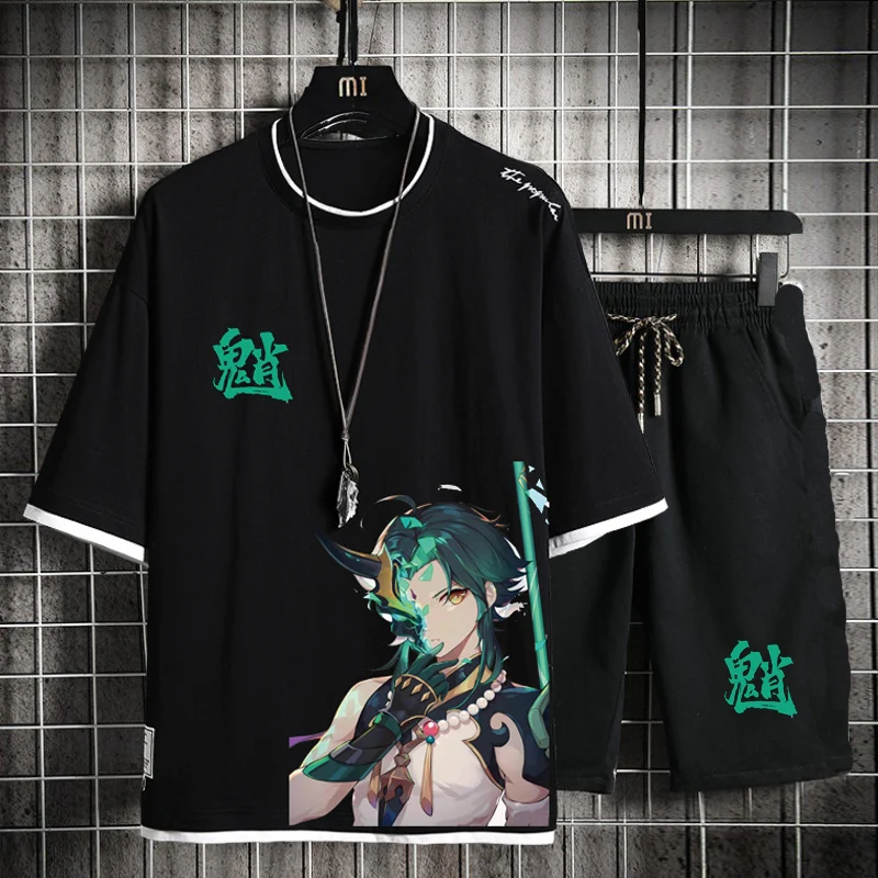 

Genshin Impact Xiao Manga cosplay Hoodie jacket Xiao Cotton Trendy T-shirt Japan Anime Game Tee Tops Oversized Clothes suits
