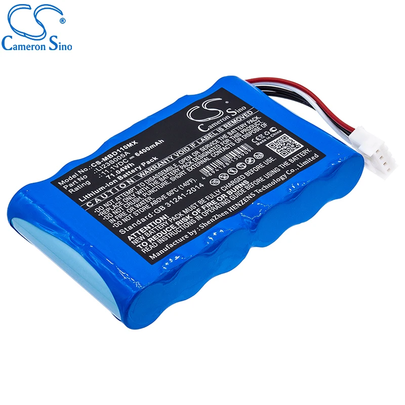 CameronSino Battery for Mindray Umec10 fits Mindray LI23S005A Medical Replacement battery 6400mAh/71.04Wh 11.10V Li-ion Blue