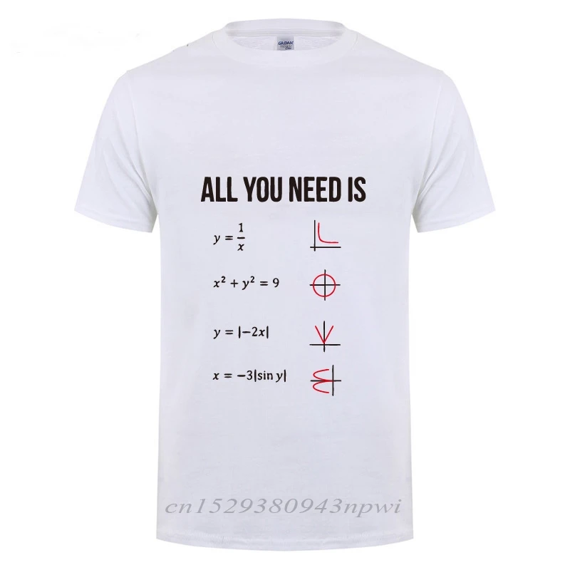 All You Need Is Love Math T Shirts Funny Birthday Gift For Men Male Guys Guys Casual Fitness Short Sleeve O Neck Cotton T-shirt