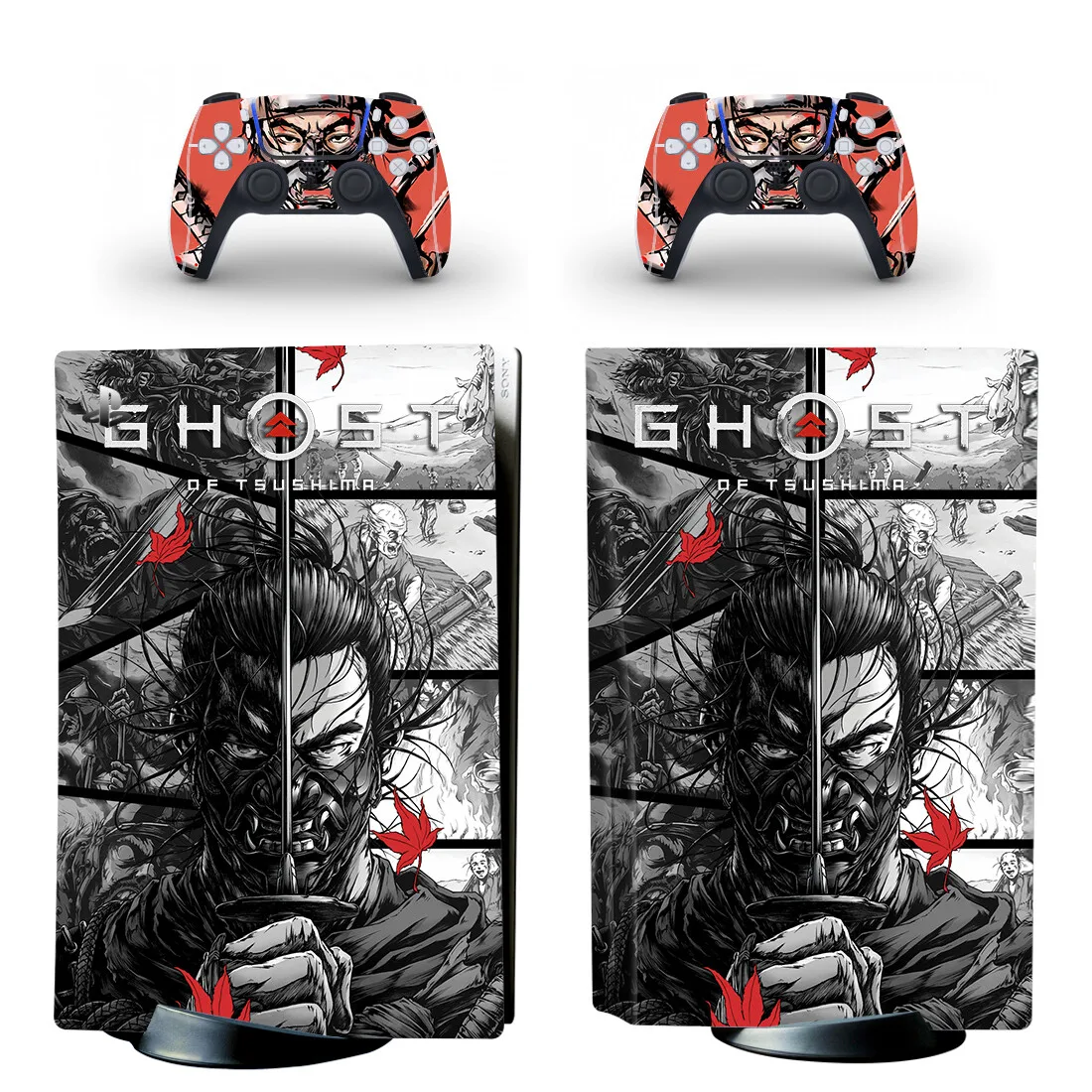 Hồn Ma Của Tsushima PS5 Chuẩn Đĩa Da Miếng Dán Decal Dành Cho PlayStation 5 Tay Cầm & Điều Khiển PS5 Đĩa Miếng Dán Da vincy