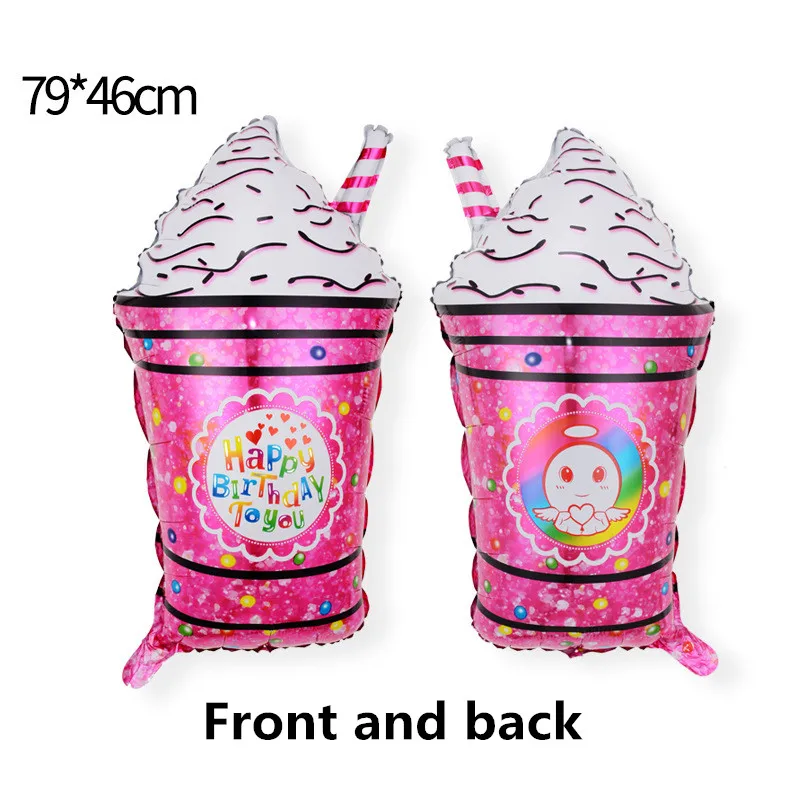 1pc cono gelato serie ghiaccioli palloncino Film in alluminio tema per bambini festa di compleanno decorazione atmosfera