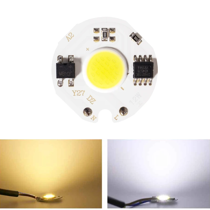 LED chip 3W 5W 7W 10W 12W AC 220V COB lamp beads Smart IC No Need Driver DIY Lampada outdoor chip light floodlight spotlight