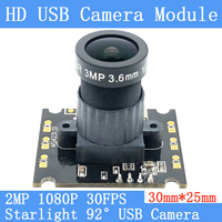 Industrial 1080P Full Hd MJPEG OTG UVC 30FPS USB Camera Module Starlight Wide Dynamic 2MP Webcam Support Audio